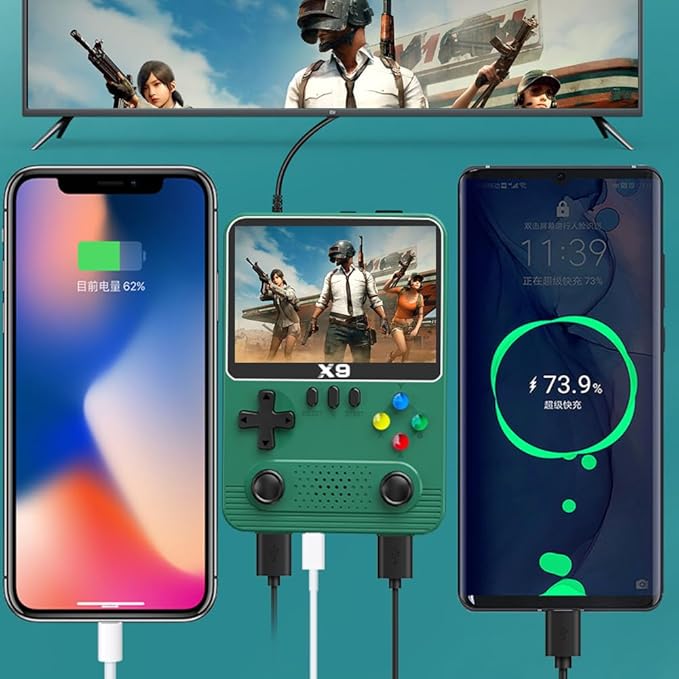 Consola de Juegos X9 con Pantalla IPS de 3,5 Pulgadas